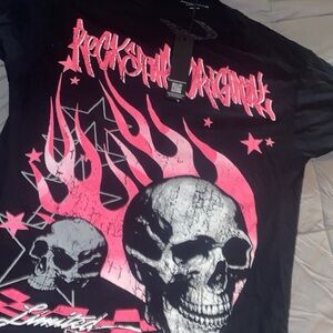 Rockstar Black and Pink Graphic T-Shirt